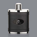 Melrose Hip Flask - 7oz Black/Black Nickel Plate